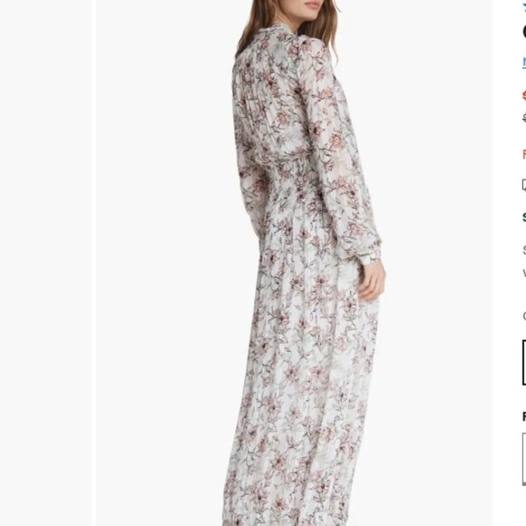 Calista Floral Long Sleeve Dress Size Medium NWT Rag & Bone - Picture 2 of 9